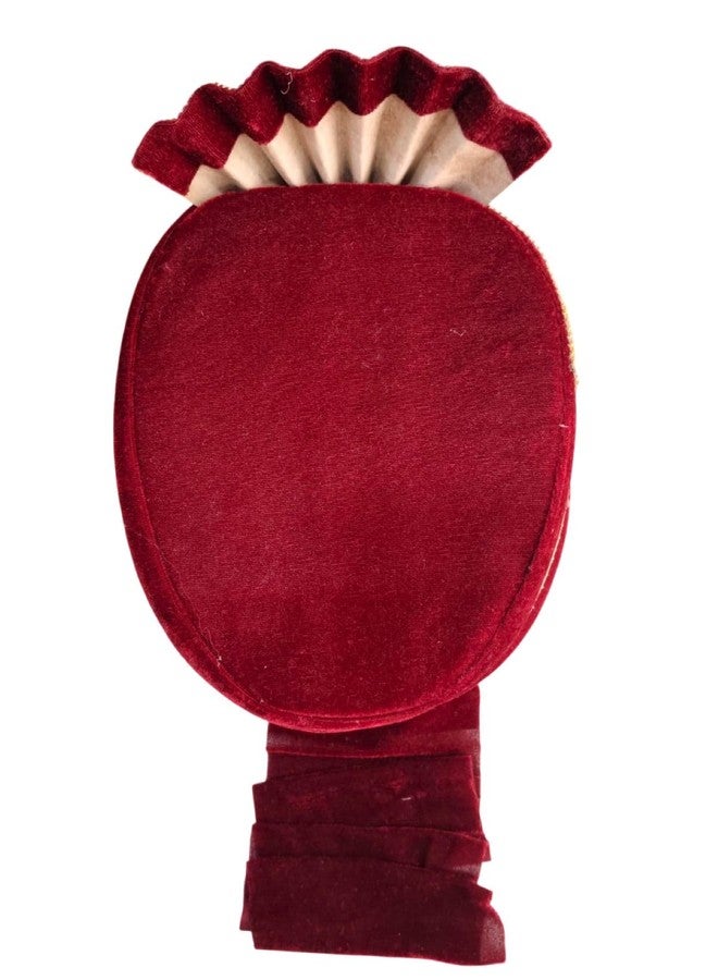 BookMyCostume Maroon Indian Dulha Pagdi Safa with Brooch Indian Wedding Groom Turban for Adults - Image 3